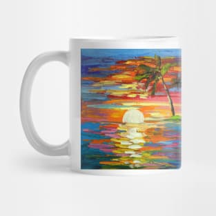 Dawn and palm trees Mug